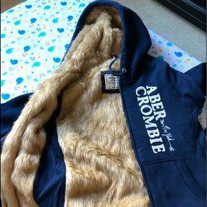 Abercrombie zip up Fur Hoodie